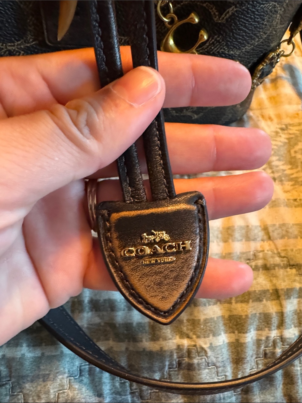 Coach Rowan bucket bag signature loved print READ AS IS - Picture 3 of 8